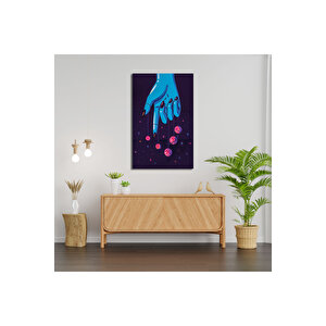 Kozmik Güç Ve Gezegenler Temalı Cam Tablo | Uzay Temalı Dekoratif Duvar Tablosu, Çocuk Ve Genç Odası Dekoru, 110x70 cm