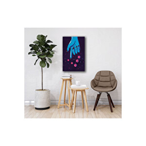 Kozmik Güç Ve Gezegenler Temalı Cam Tablo | Uzay Temalı Dekoratif Duvar Tablosu, Çocuk Ve Genç Odası Dekoru, 110x70 cm