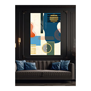 Çizgi Ve Denge – Renkli Geometrik Sanat Cam Tablo - Modern Tarz Ev Dekorasyonu | Çocuk Odası Temalı Dekoratif Duvar Tablosu, Çocuk Odası Ve Oyun Alanı Dekoru, 60x90 cm