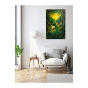 Ormanın Kalbinde Doğa Ve Büyü Temalı Cam Tablo | Doğa Ve Manzara Temalı Dekoratif Duvar Tablosu, Salon, Yatak Odası Ve Ofis Dekoru, 90x60 cm
