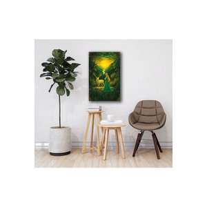 Ormanın Kalbinde Doğa Ve Büyü Temalı Cam Tablo | Doğa Ve Manzara Temalı Dekoratif Duvar Tablosu, Salon, Yatak Odası Ve Ofis Dekoru, 90x60 cm