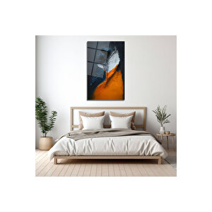 Soyut Doğa Manzarası Temalı Cam Tablo | Doğa Ve Manzara Temalı Dekoratif Duvar Tablosu, Salon, Yatak Odası Ve Ofis Dekoru, 30x45 cm