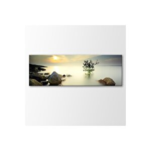 Salon Için Manzara Panorama Tablolar Panoramik Duvar Tabloları | Modern Ev Dekorasyonu | Şık Duvar Sanatı Ve Hediyelik Tasarım | Sanatsal Ev Dekorasyonu 60x20 cm