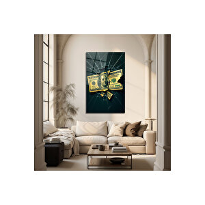 Kırık Cam Efektli Benjamin – Modern & Anlamlı Cam Tablo | Doğa Ve Manzara Temalı Dekoratif Duvar Tablosu, Salon, Yatak Odası Ve Ofis Dekoru, 110x70 cm