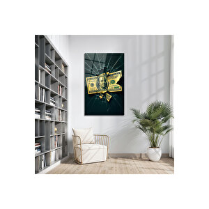 Kırık Cam Efektli Benjamin – Modern & Anlamlı Cam Tablo | Doğa Ve Manzara Temalı Dekoratif Duvar Tablosu, Salon, Yatak Odası Ve Ofis Dekoru, 110x70 cm