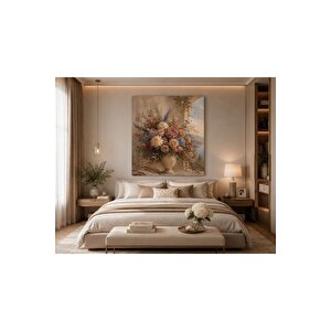 Romantik Provence Çiçek Aranjmanı Kanvas Tablo – Pastel Şakayık Ve Gül Buketi Manzara Temalı Çerçevesiz Dekoratif Duvar Tablosu – Salon, Yatak Odası Ve Oturma Odası Dekorasyonu | Modern Duvar Dekoru | 30x50 cm