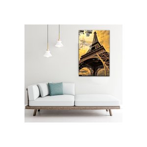 Eyfel Kulesi Manzara Cam Tablo #pct0055 | Doğa Ve Manzara Temalı Dekoratif Duvar Tablosu, Salon, Yatak Odası Ve Ofis Dekoru, 70x110 cm