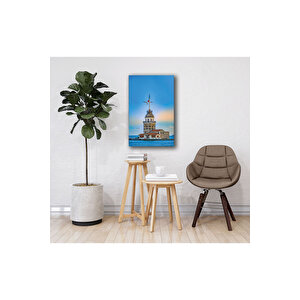 Kız Kulesi Ve Mavi Ufuk İstanbul Manzara Cam Tablo | Doğa Ve Manzara Temalı Dekoratif Duvar Tablosu, Salon, Yatak Odası Ve Ofis Dekoru, 110x70 Cm 30x45 cm