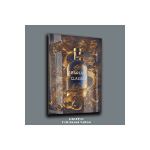 Luxury Şişe Tasarım Cam Tablo – Bar & Dekoratif Sanat | Lüks Modern Dekorasyon Temalı Dekoratif Duvar Tablosu, Salon, Ev Ve Ofis Dekoru, 60x90 cm