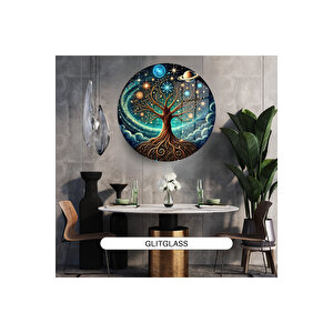 Cam Tablo Doğal Dinginlik | Doğa Ve Manzara Temalı Dekoratif Duvar Tablosu, Salon, Yatak Odası Ve Ofis Dekoru, 50x50 Cm 50x50 cm