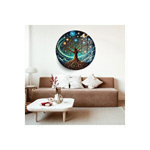 Cam Tablo Doğal Dinginlik | Doğa Ve Manzara Temalı Dekoratif Duvar Tablosu, Salon, Yatak Odası Ve Ofis Dekoru, 50x50 Cm 50x50 cm