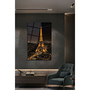 Fransa Eyfel Kulesi Modern Ev Ofis Dekoru Kırılmaz Cam Dekoratif Tablo | Doğa Ve Manzara Temalı Dekoratif Cam Tablo, Salon, Yatak Odası Ve Ofis Dekoru, 72x46 cm