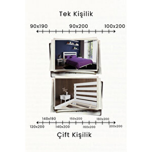 Urban Model Masif Ahşap Karyola Ve 2 Adet Komodin Kolay Kurulum Fırınlanmış İthal Sibirya Çamı 100x200 Yatak Uyumlu 2 Adet Komodin 100x200 cm