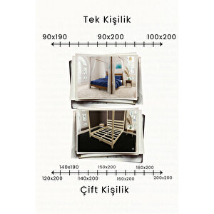 Natura  Ci̇bi̇nli̇kli̇ Model Masif Ahşap Karyola Kolay Kurulum Fırınlanmış İthal Sibirya Çamı 100x200 Yatak Uyumlu Krem