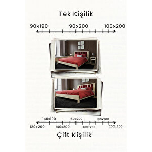 Ori̇on Model Bordo Puf Başlıklı Masif Ahşap Karyola Kolay Kurulum Fırınlanmış İthal Sibirya Çamı 150x200 Yatak Uyumlu 150x200 cm