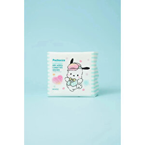 Sanrio Lisanslı Pochacco İnci Dokulu Kuru Mendil – %100 Viskon Yumuşak Ve Emici Mendil (25 Adet)