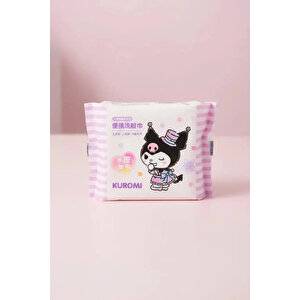 Sanrio Lisanslı Kuromi İnci Dokulu Kuru Mendil – %100 Viskon Yumuşak Ve Emici Bakım Mendili (25 Adet)