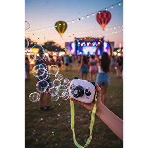 Lisanslı Panda Kamera Figürlü Baloncuk Oyuncak 9 Cm – Askılı Taşınabilir Eğlence