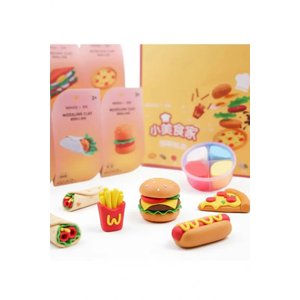 Miniso Lisanslı Açık Kil Serisi Küçük Aşçı – Eğitici Ve Renkli Yemek Temalı Oyun Seti 15,5 Cm