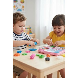 Lisanslı 24 Renk Oyun Hamuru Seti Pembe – Eğitici Ve Yaratıcı Modelleme Seti 15,6 Cm