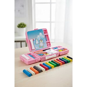 Lisanslı 24 Renk Oyun Hamuru Seti Pembe – Eğitici Ve Yaratıcı Modelleme Seti 15,6 Cm