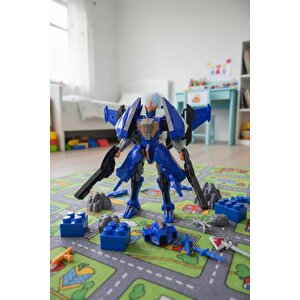 Lisanslı Dragon Force 3 Aqua Sharkbot Oyuncak – Dönüşebilir 37 Cm