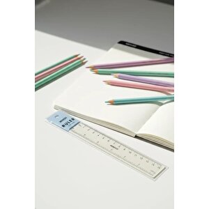 Lisanslı Basic Serisi Şeffaf Cetvel 15 Cm – Pratik Okul Ofis Kırtasiye Ürünü