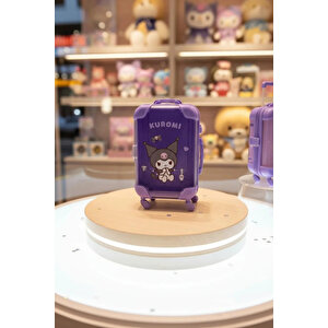 Sanrio Lisanslı Kuromi Mini Bavul Saklama Kutusu – Dekoratif Düzenleyici 13 Cm