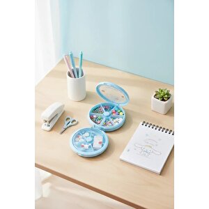 Sanrio Lisanslı Cinnamoroll Saklama Kutusu – Kapaklı Masa Üstü Organizer