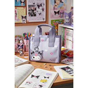 Sanrio Lisanslı Kuromi Kare Beslenme Çantası – Kompakt & Şık Taşıma Çantası