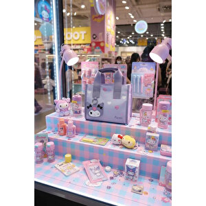 Sanrio Lisanslı Kuromi Kare Beslenme Çantası – Kompakt & Şık Taşıma Çantası
