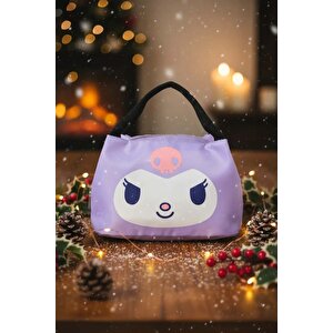 Sanrio Lisanslı Kuromi Yemek Çantası 26 Cm – Hafif Sevimli Lunch Bag