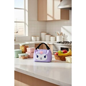 Sanrio Lisanslı Kuromi Yemek Çantası 26 Cm – Hafif Sevimli Lunch Bag