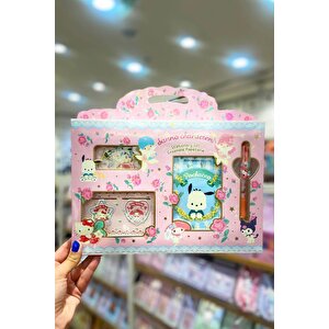 Sanrio Lisanslı Kırtasiye Seti – Not Defteri Jel Kalem Ayraç İçerikli Çanta Kutulu Okul Seti
