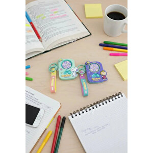 Snoopy Lisanslı Piyango Makinesi Figürlü Anahtarlık Aksesuar 6 Cm