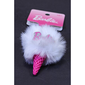 Barbie Lisanslı Peluş Dondurma Figürlü Anahtarlık – Yumuşak Çanta Süsü 11 Cm