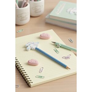 Sanrio Lisanslı Cinnamoroll Kalem Ve Silgi Seti – Sevimli Okul Ve Ofis Aksesuarı 19 Cm
