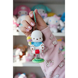 Sanrio Lisanslı Yaz Serisi Pochacco Karakterli Hareketli Figür Anahtarlık Ve Çanta Aksesuarı