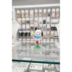 Sanrio Lisanslı Yaz Serisi Pochacco Karakterli Hareketli Figür Anahtarlık Ve Çanta Aksesuarı