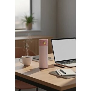Lisanslı Flip Top Kapaklı Yalıtımlı Şişe 304 Çelik Kompakt Termos 200 Ml Pembe