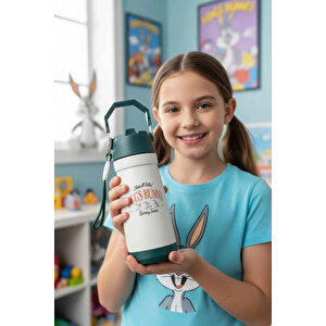 Bugs Bunny Lisanslı Retro Serisi Tutacaklı Ve El Askılı Termos 550 Ml