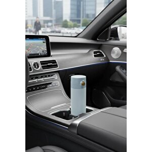 Lisanslı Flip Top Kapaklı Yalıtımlı Şişe 304 Çelik Sızdırmaz Termos 200 Ml Mavi