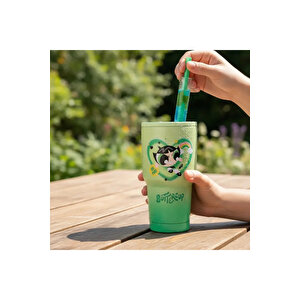 Powerpuff Girls Lisanslı Buttercup Termos 900 Ml – Pipetli Paslanmaz Çelik