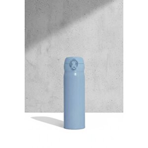 Lisanslı Klasik Serisi Flip Top Yalıtımlı Termos – 450 Ml – Çift Katmanlı Çelik – Mavi