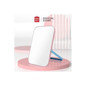 Dikdörtgen Katlanır Ayaklı Masa Üstü Ayna - Pembe