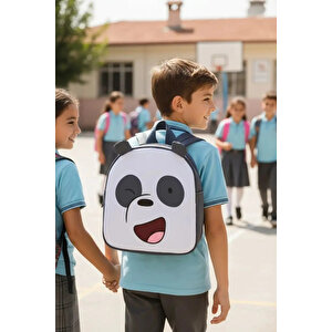 We Bare Bears Lisanslı Panda Sırt Çantası – Su Geçirmez Ve Hafif Günlük Çanta 24 Cm