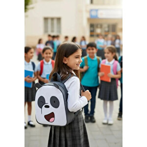 We Bare Bears Lisanslı Panda Sırt Çantası – Su Geçirmez Ve Hafif Günlük Çanta 24 Cm