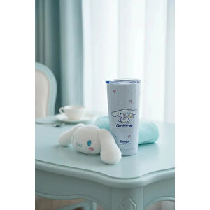 Sanrio Lisanslı Cinnamoroll Paslanmaz Çelik Bardak – Dekoratif Kılıflı Ve Sızdırmaz Kapaklı Koleksiyonluk Tasarım Bardak 550 Ml