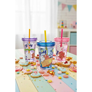 We Baby Bears Lisanslı Pipetli Sulu Plastik Şişe – Çift Duvarlı Ve Bpa İçermez 320 Ml