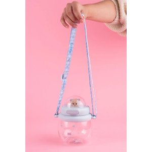 Mikko Lisanslı Latte Figürlü Kapaklı Plastik Suluk 800 Ml – Askılı 15,6 Cm